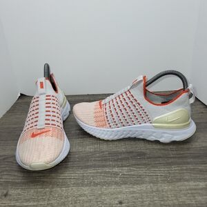 Nike Womens Epic Phantom React Flyknit 2 Vast Grey Orange Cream Size 8